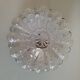 Round ceiling lamp in bubbled glass / vintage 60s-70s