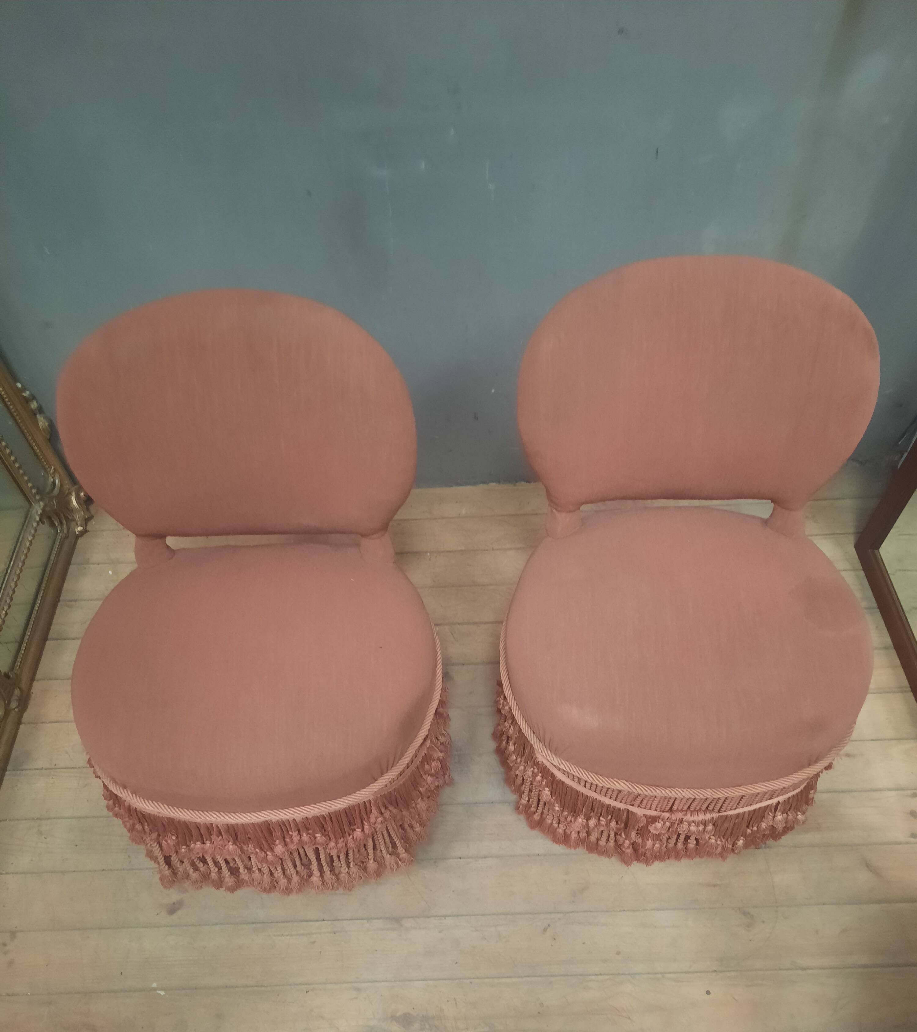 Paire de chaises "crapaud:" Napoléon III