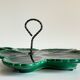 Vintage Glazed Ceramic Barbotine Dish
