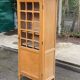 Armoire parisienne vitrée en bois clair 1960