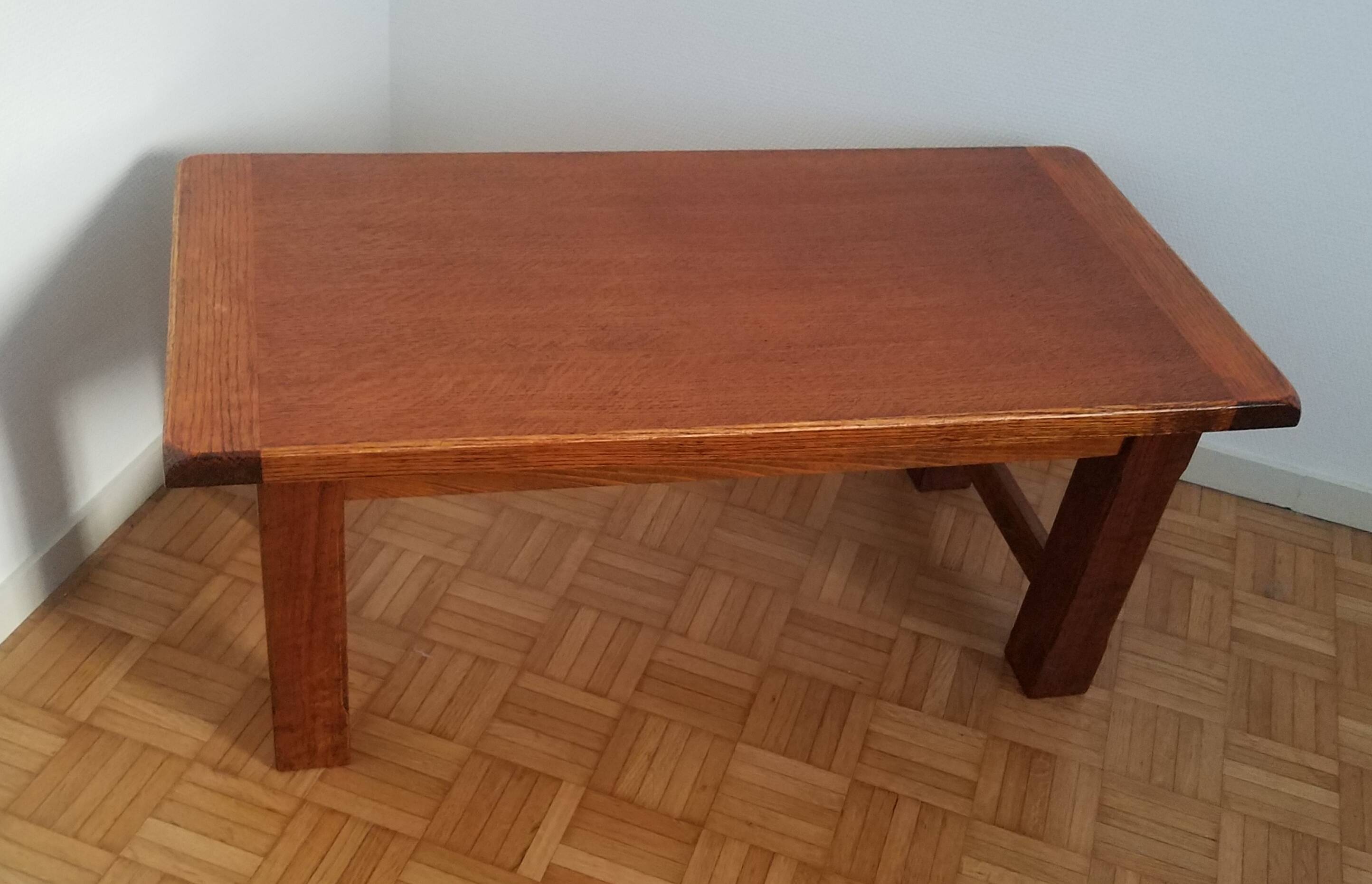 Solid blond oak coffee table