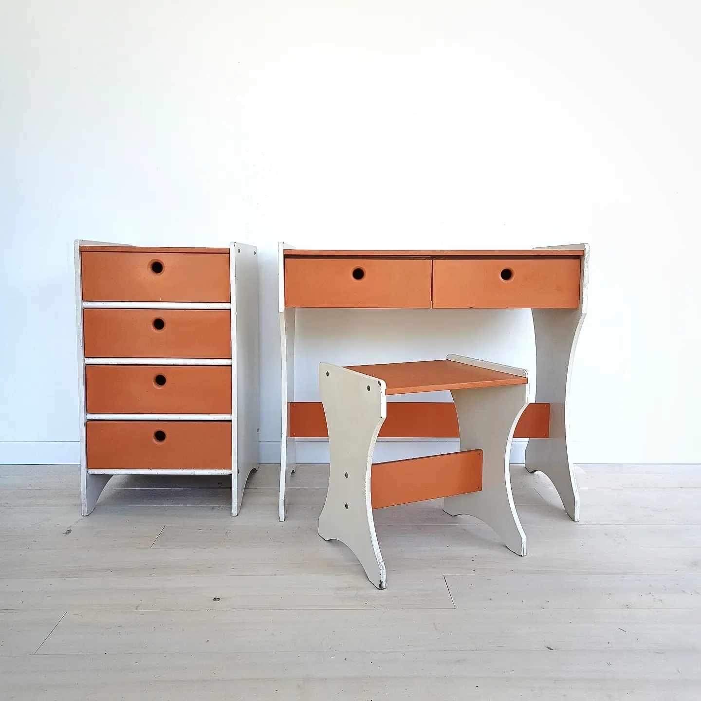 Vintage Children's Shelf Office Set