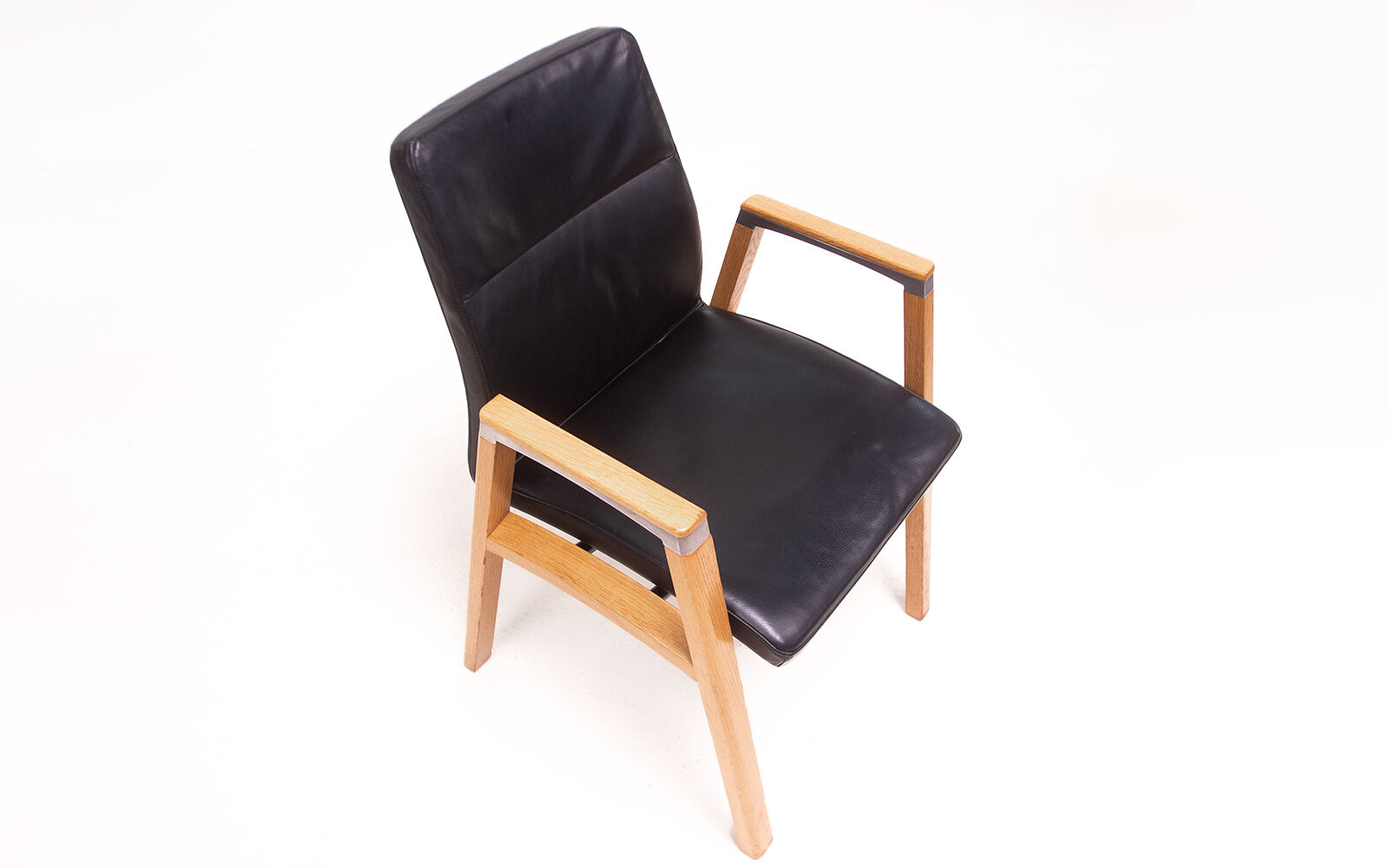 A Set of Four Sven Christiansen for Sven Fulcrum Leather Office Armchairs