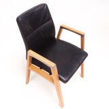 A Set of Four Sven Christiansen for Sven Fulcrum Leather Office Armchairs