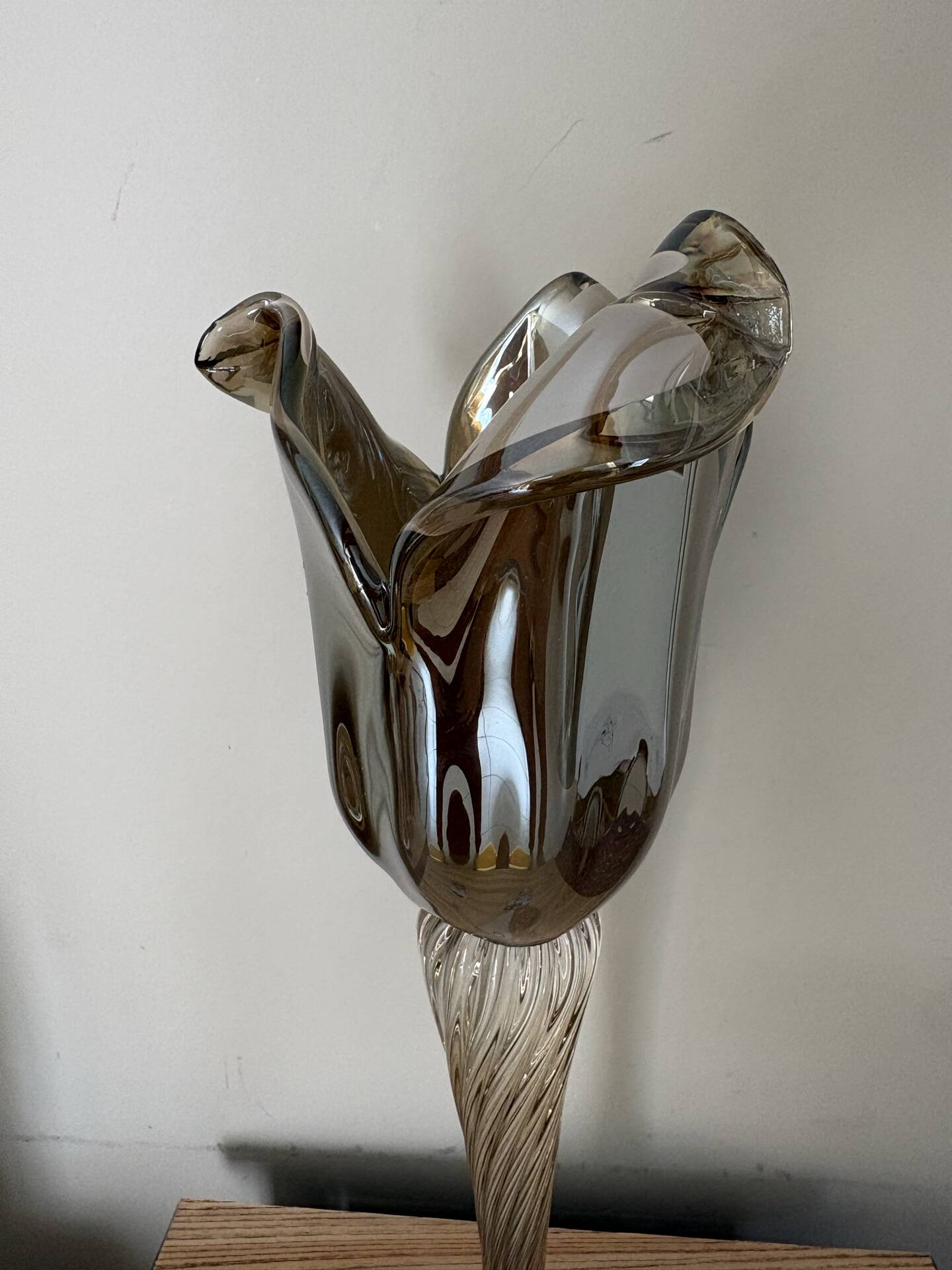 36cm Vintage Murano Glass Candle Holder