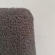 Highback chair with ottoman in black boucle