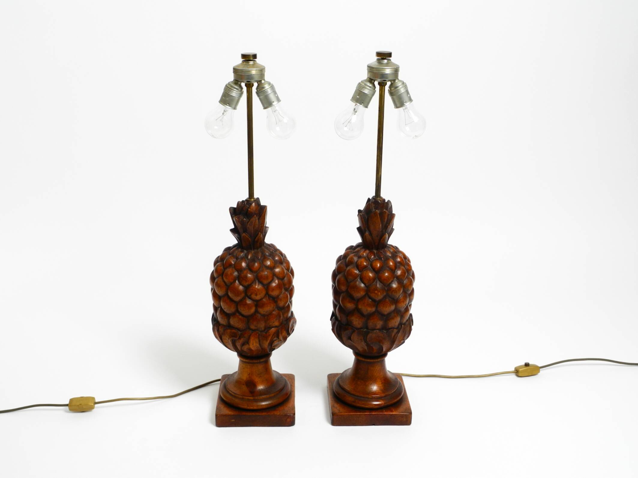 Pair of very decorative large Mid Century Modern "Pineapple" table lamps ma