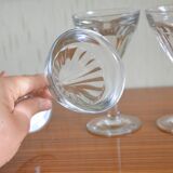 Lot of 4 aperitif glasses dating back to the 1930s