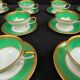Complete set of 12 Art Deco fine porcelain cups and saucers Ros.