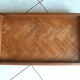 Solid wood service tray, vintage