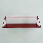 Vintage red metal wall unit book shelf , 1970s