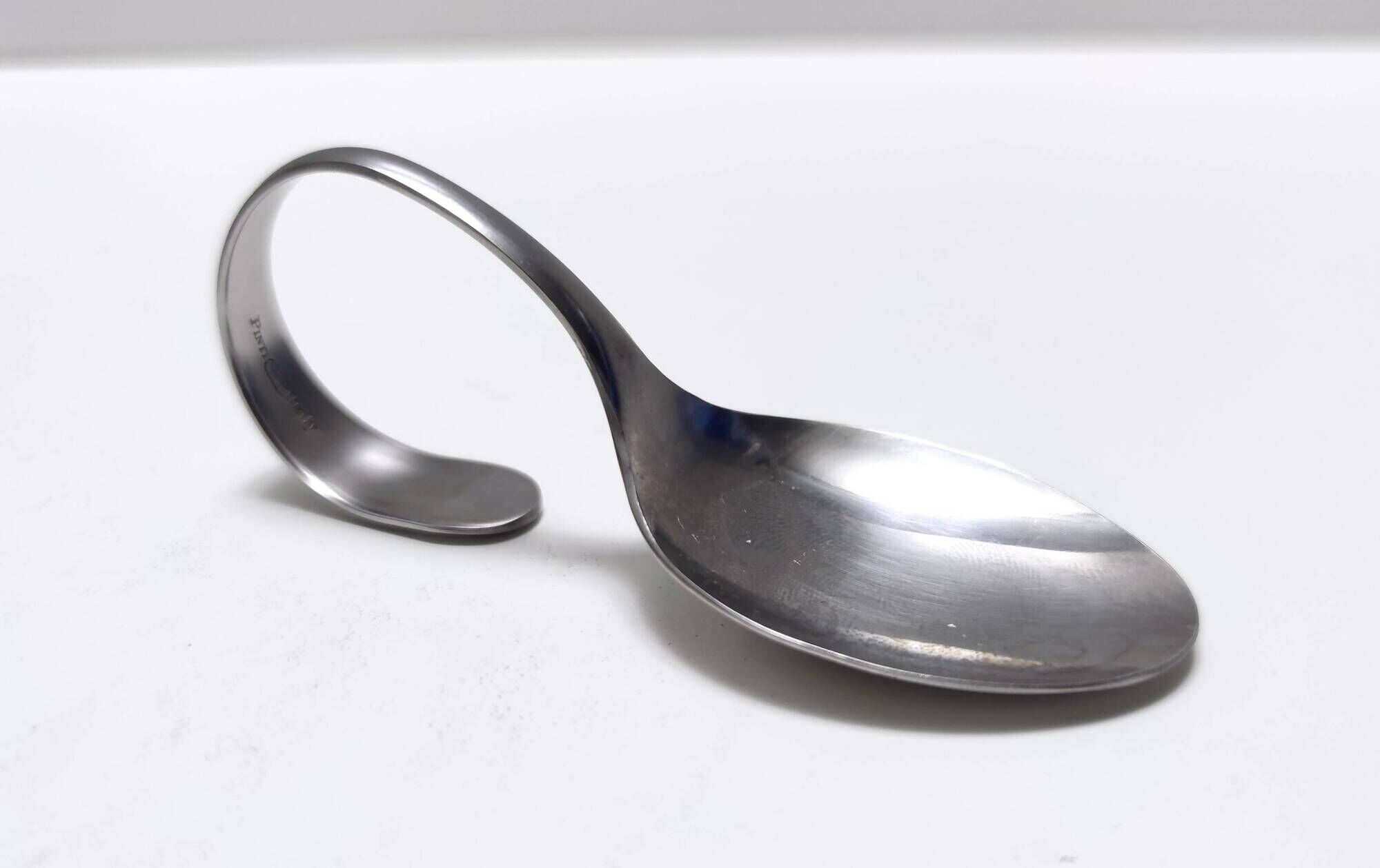 Postmodern Set of Twelve Steel Serving Spoon by Pinti, Italy, 1980s