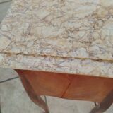Pair of Louis XV style bedside tables with marble top