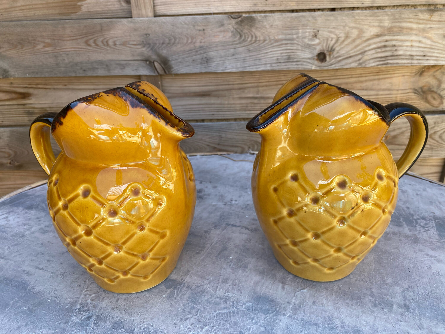 Pair of vintage pitchers