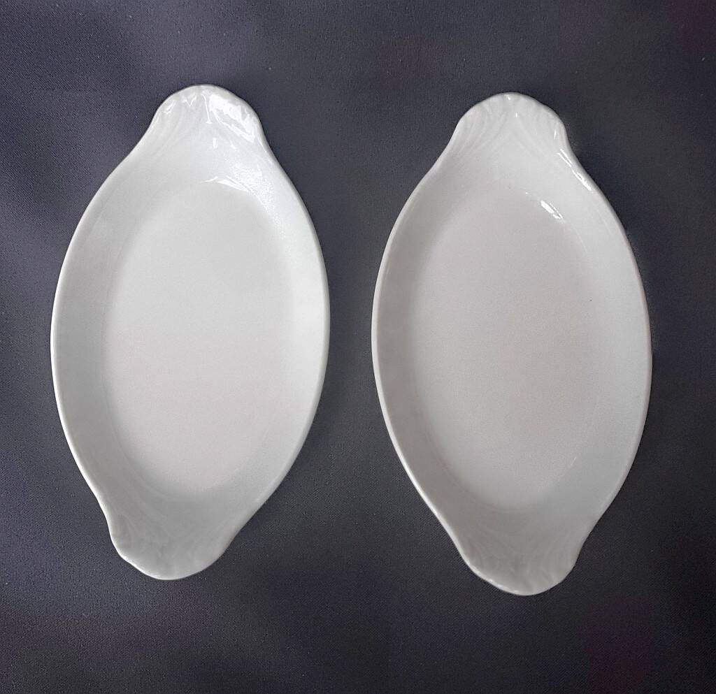 Pillivuyt Oval Au Gratin White Baking Dishes Porcelain-set 2
