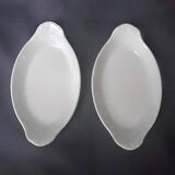 Pillivuyt Oval Au Gratin White Baking Dishes Porcelain-set 2