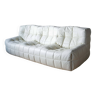 Canapé Kashima Vintage en Cuir Blanc par Michel Ducaroy pour Ligne Roset, 1980s