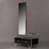 Bauhaus Beech Dressing Table and Mirror, Czech Modernism 1930s