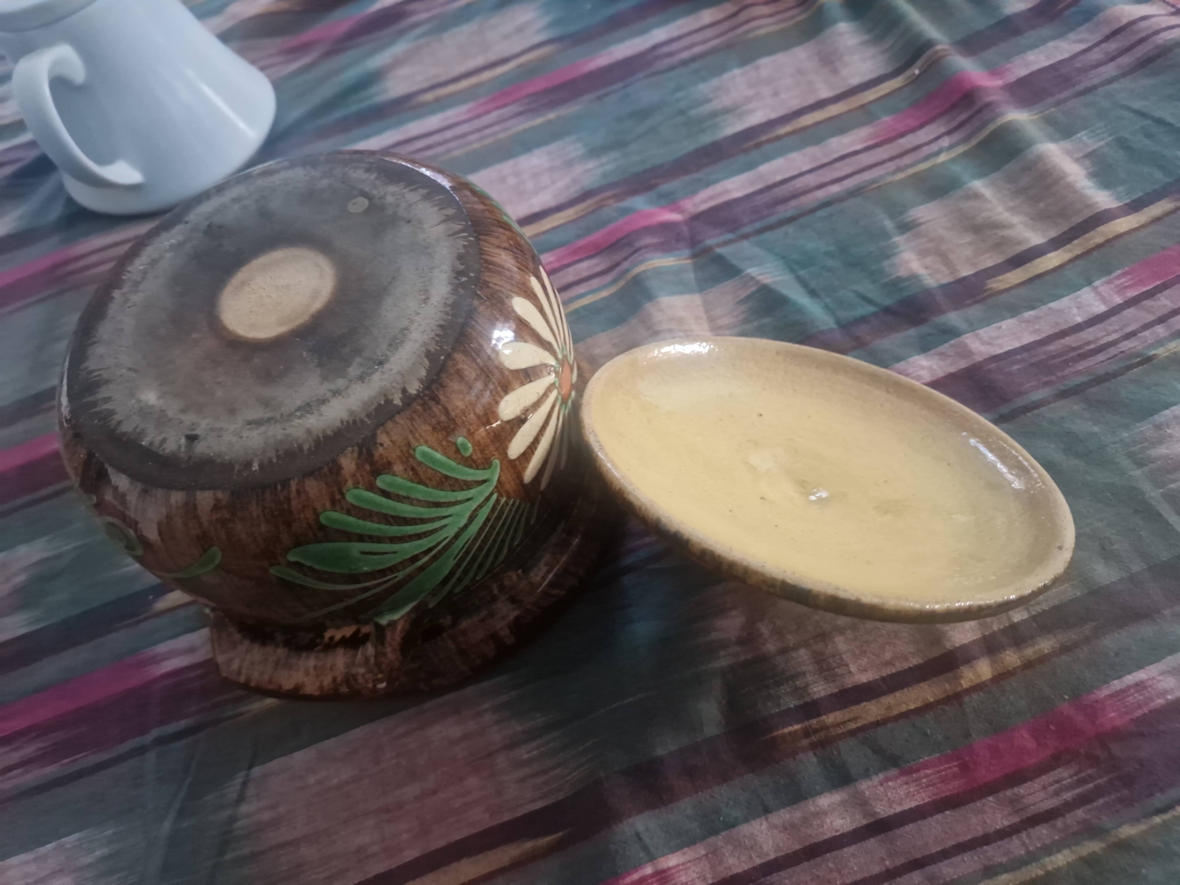 Ceramic terrine with floral decoration – Vintage – Made in France