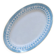 Grand plat ovale ancien de 1909 en porcelaine Oscar Schaller
