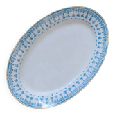 Large oval antique dish from 1909 in porcelain by Oscar Schaller.