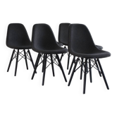 6 Charles EAMES fiberglass chairs by Vitra