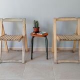 Pair of vintage folding chairs 60s
