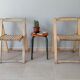 Pair of vintage folding chairs 60s