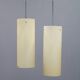 1980s pair of Aureliano Toso glass pendant lights, Italy
