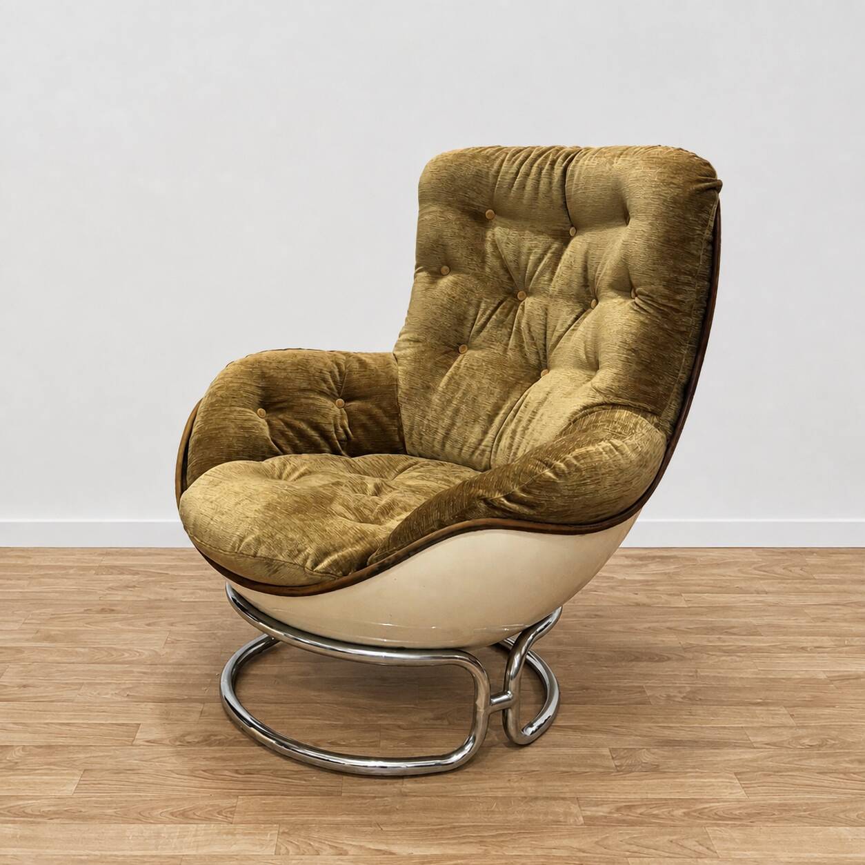 Armchair by Michel Cadestin, 1970s, reupholstered.