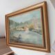 Old painting oil on canvas signed J.V.