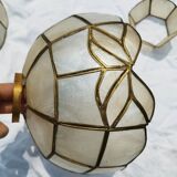 Set of 4 lampshade suspensions in mother-of-pearl