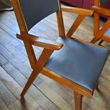 Pair of grey bridge chairs