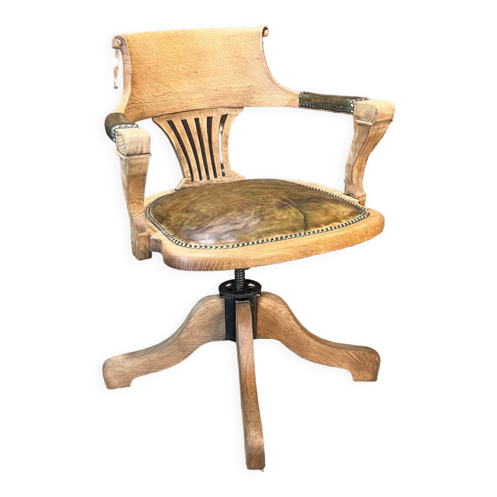 American swivel rocking desk chair J.S ford Johnson & co chicago Selency