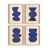 Collection of 4 abstract paintings - paintings signed Eawy