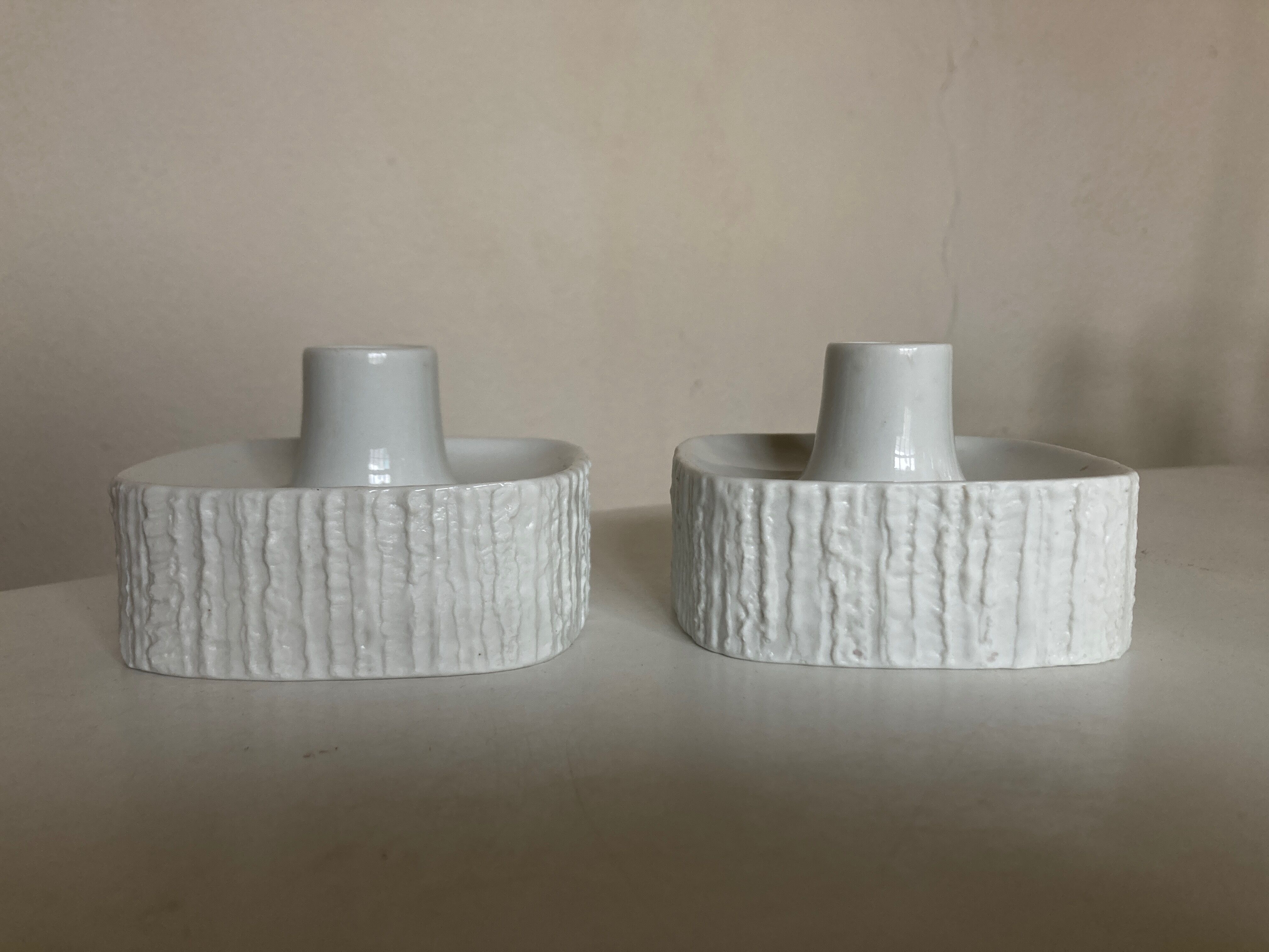 Pair of Scandinavian candle holders 1970 Thomas Rosenthal