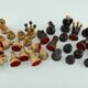 Vintage handcrafted folding chess set