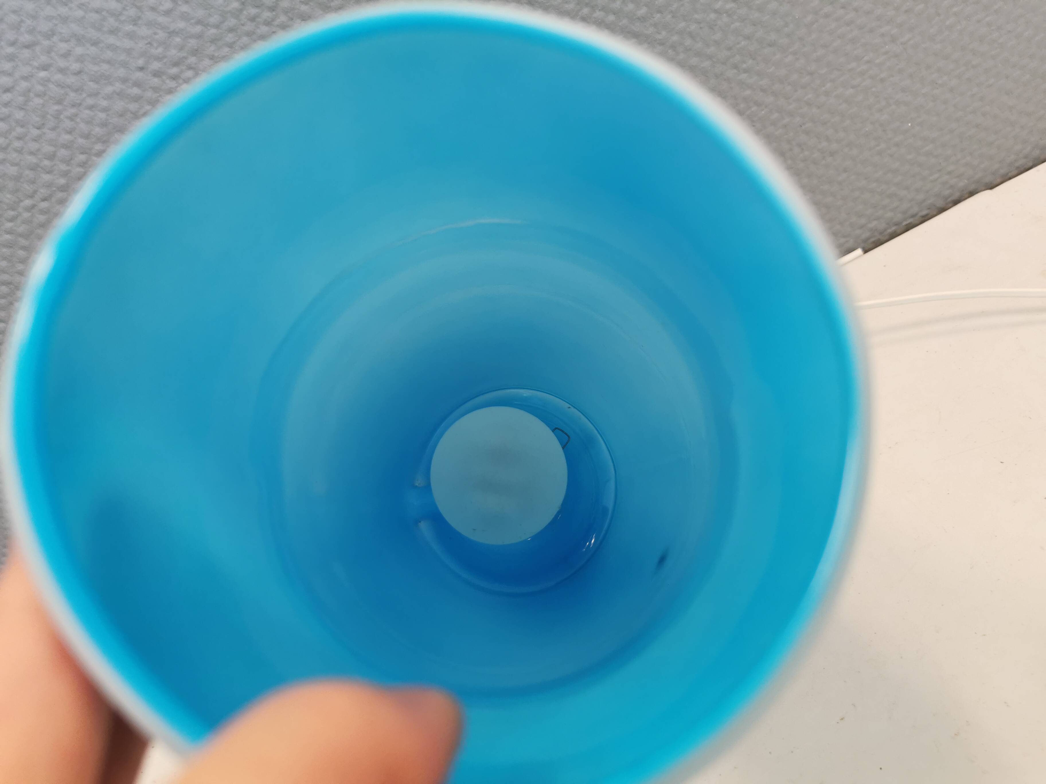 Blue vitage Ikea Mylonit lamp, handmade, 1990s