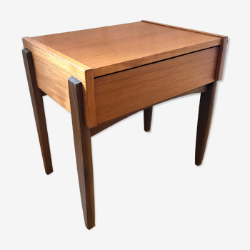 Scandinavian teak bedside table 1970