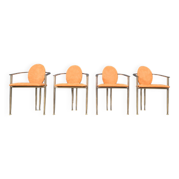 Vintage dining chairs by Belgochrom, set of 4 - 1980s
