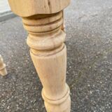 Renovated Louis Philippe round extendable dining table 115cm for 6 people.