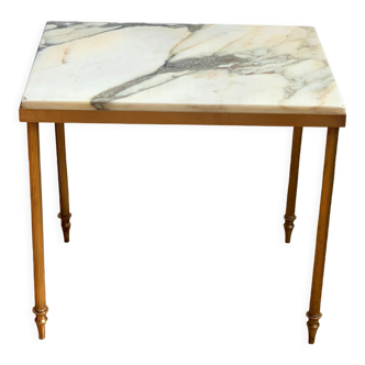 Table basse marbre laiton