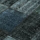 Hand-knotted oriental vintage 170 cm x 241 cm black patchwork rug