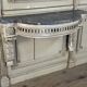 Louis XVI wall console in carved wood, grey patina, 18th century.