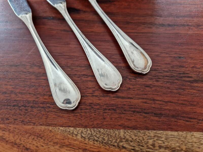 Christofle - Set of 3 fish knives, Spatours model, in silver-plated metal