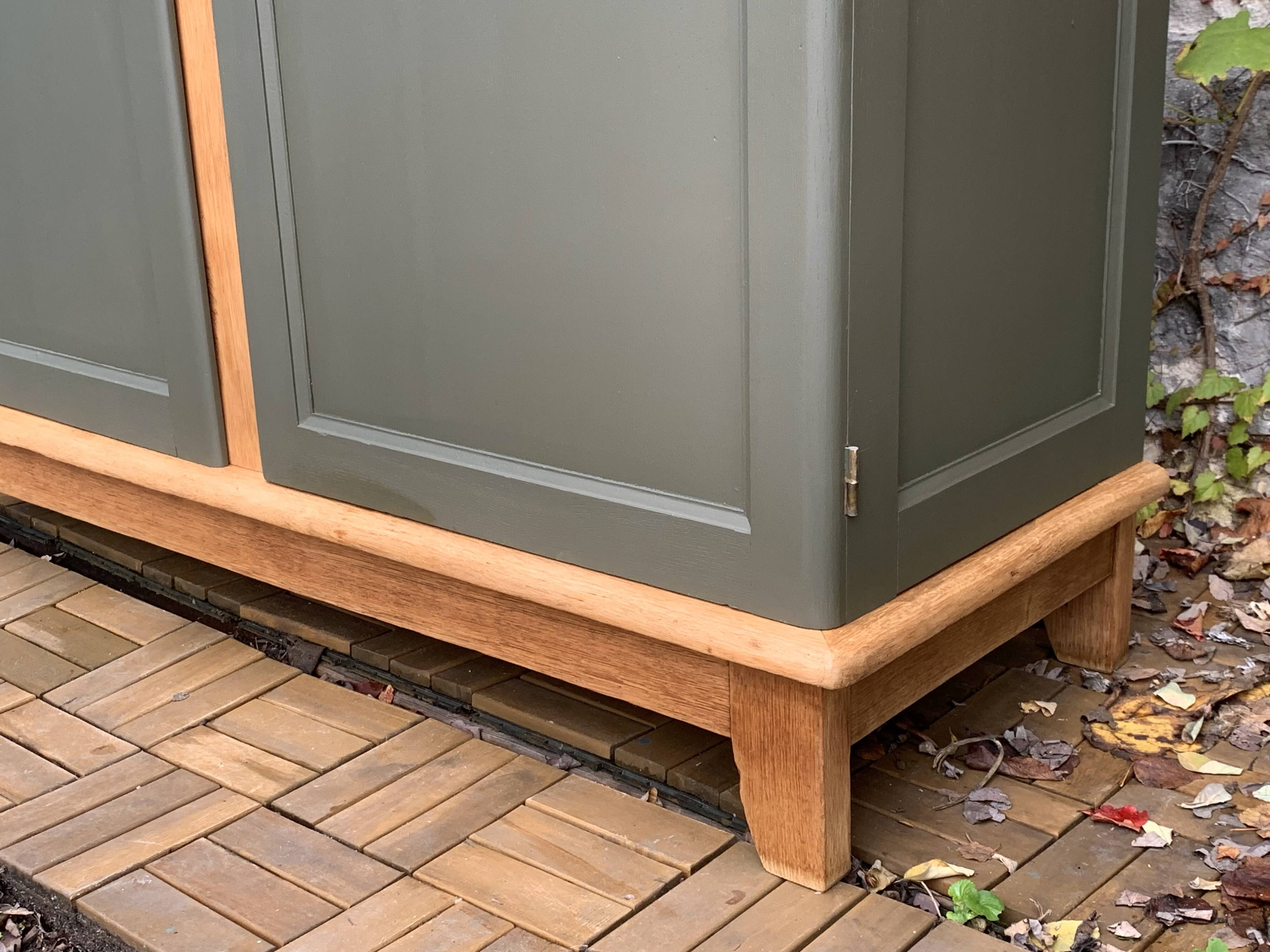 Parisian solid oak wardrobe 1960