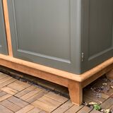 Parisian solid oak wardrobe 1960