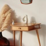 Solid oak tripod console table – vintage & restored