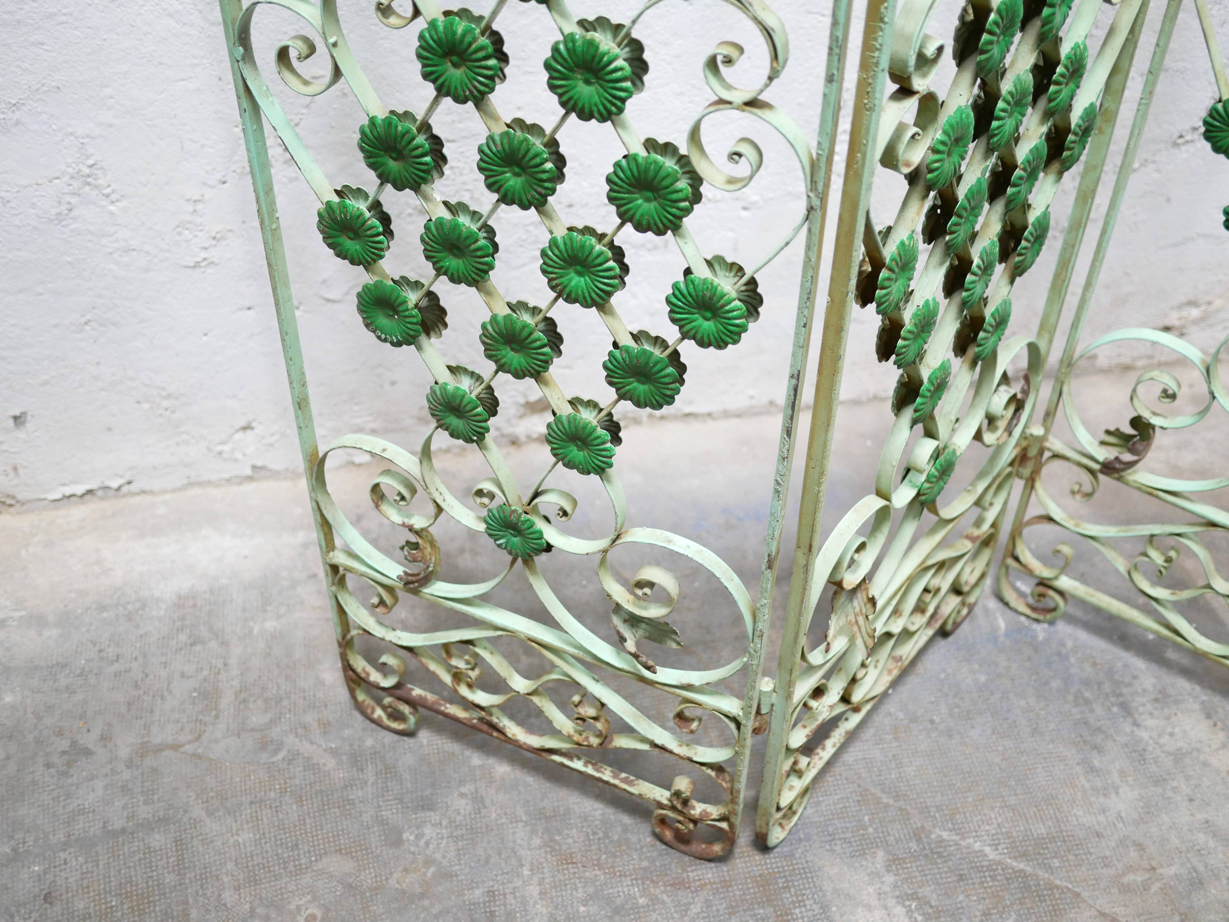Antique art deco wrought iron screen