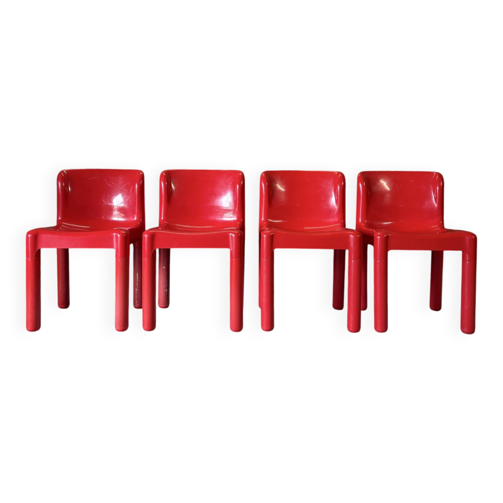 4 chairs model 4875 by C. Bartoli for Kartell, 1970